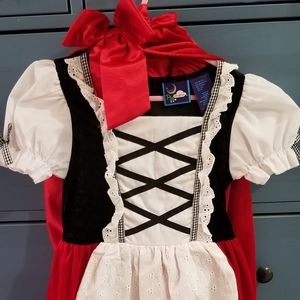 Red riding hood velvet toddler costume